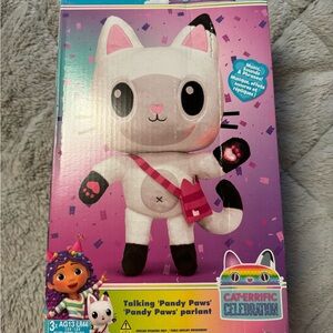 New Gabby's Dollhouse, 13-inch Talking Pandy Paws Plush Toy